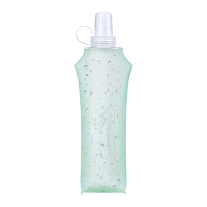 Zelvot Running Vest Collapsible Water Bottle, TPU 500ml Soft Flask (Green) - color: Green, size: 16.9 Ounces