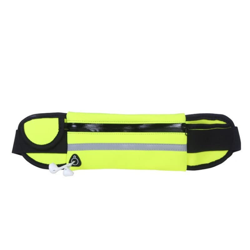 Universal Running Belt - Secure Fit with Anti-Slip, High-Capacity, Breathable Dive Material, Reflective Safety for Men & Women (Green) - color: Green
