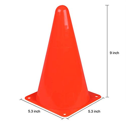 CARTMAN Agility Training Cones, Plastic Soccer Field Markers Indoor Outdoor for Events - style: 9" 24pk