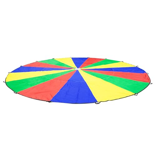 Westco 20' Parachute with 16 Handles: Heavy-Duty 70 Denier Nylon for Group Play & Exercise - Versatile Tool for Music, Movement & Learning - Double Stitched Seams, Storage Bag Included