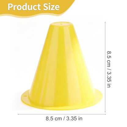 10-Pack Football Training Cones, Bracket Accessories, Obstacle Marking Set - color: Yellow