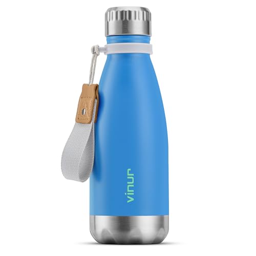 Kids Stainless Steel Water Bottle for School-12 oz Insulated Water Bottle - color: Sky Blue, size: 12 Ounces