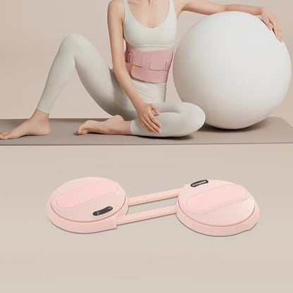 Waist Twister Machine Exercise, Ab Twister Board with Elastic Tension Ropes, LCD Tracks Workout Data, 220.46lbs Load, for Weight Loss, Slimming, Home, Yoga Studio, Gym - color: Pink