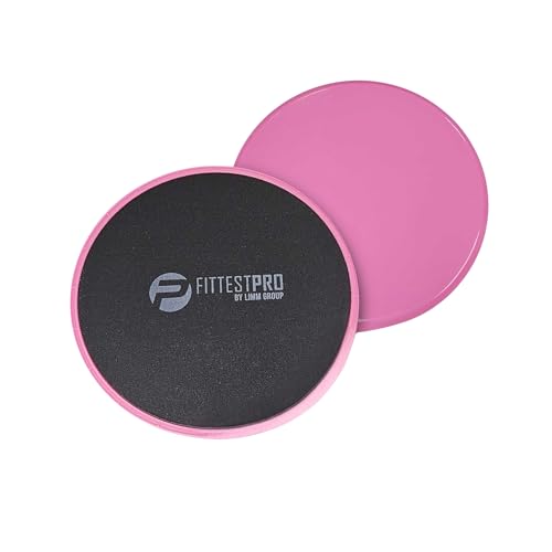 Limm Core Sliders for Working Out - Exercise Sliders Fitness, Stability, Ab, Legs & Full Body (Set of 2) - Gym Gliding Disc Pads for Hardwood, Carpet & More - color: Pink