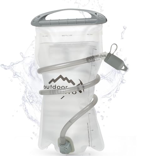 1.5L/2L/3L Hydration Bladder, INOXTO Water Bladder with Water Reservoir Hose Insulator & High Flow Bite Valve for Hiking Backpack, Leak Proof 1.5/2L/3L Water Reservoir for Camping Cycling Running - size: 2L