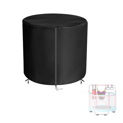55" Round Kids Trampoline Cover, 600D with Drawstring & Buckles