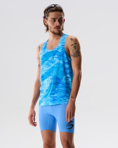 FlipBelt Men's Marathon Mesh Tank - color: Ocean Camo, size: Medium
