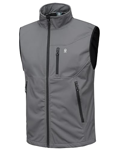 Little Donkey Andy Men's Lightweight Golf Vest Outerwear - color: Gray, size: 3X-Large