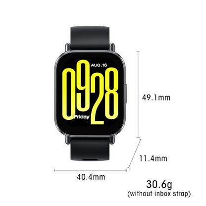 Xiaomi Redmi 5 Active Smart Watch, Step Counter Watch for Women Men with 2" LCD Large Display, 140 Sports Modes, 5ATM Waterproof (Active-Midnight Black) - color: Black