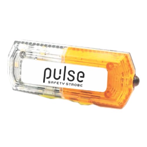Pulse USB Rechargeable Personal Safety Strobe Light Hands Free, Clip-On LED Flashlight for Industrial PPE, Mechanics, Running, Biking, Kids, Dogs Safety Light (Amber/White) - color: Amber/White