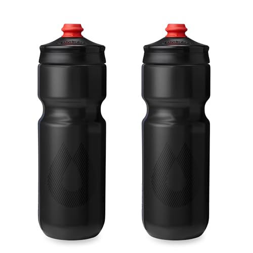 HydraPak Breakaway Surge Lightweight Bike Water Bottle (25oz, Charcoal) - color: Charcoal, size: 25oz/740ml