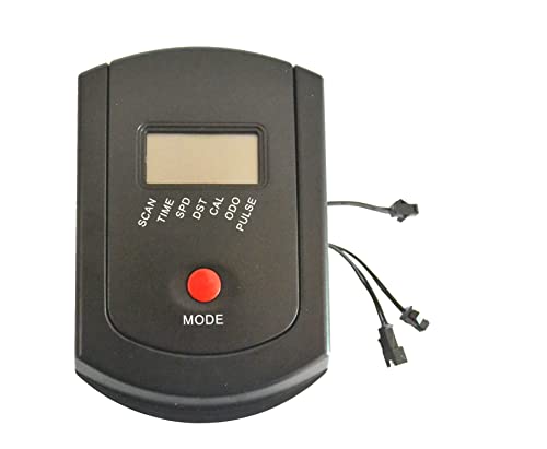 Digital Exercise Bike Monitor Console, LCD Display with Speedometer and Heart Rate Tracking, JST Connector