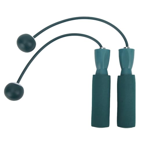 Adjustable Cordless Jump Rope with Double Ball Bearings - 360° Rotation PVC Foam Skipping Rope for Cardio Workout, Home Gym Fitness Training - color: Blue