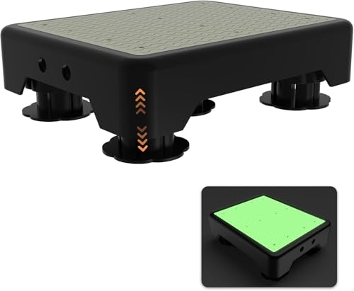 Adjustable Step Stool for Adults, Noctilucent Non-Slip Safety Step Platform - color: Green, size: 3-Setting Adjustable Height