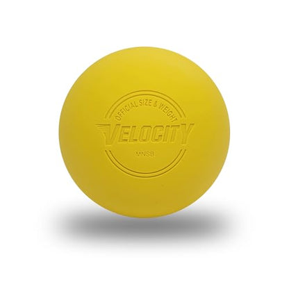 Velocity Lacrosse Balls - 1, 2, 3, 6, 12, 18, 24, 36, 60 and 120 Packs - for Practice, Official NFHS and College Approved Size - color: Yellow, size: 1 Ball, style: Practice Ball