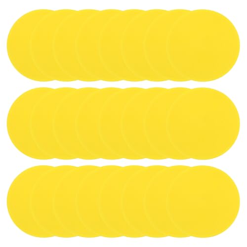 PATIKIL Poly Spot Markers, Rubber Floor Dots with Storage Bag Flat Agility Cones for Sports Training - color: Yellow, size: 5 Inch