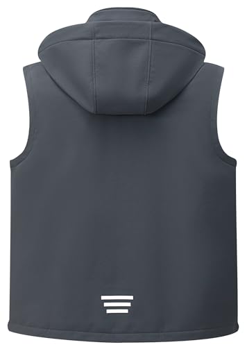 GGleaf Men's Softshell Vest Windproof Lightweight Golf - color: Grey, size: X-Large