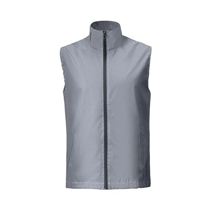 Men's Four Seasons Can Be Used for Outdoor Night Running, Cycling, Night Shiny Vest Couple Sleeveless Jacket - size: Medium