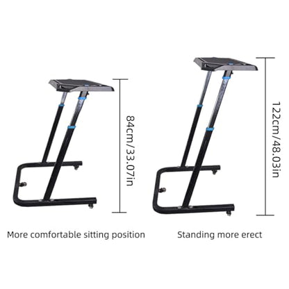 ThinkRider Adjustable Bike Desk - Rolling Laptop Cart for Stationary Bike or Trainer - Exercise While Working or Watching TV Standing Desk