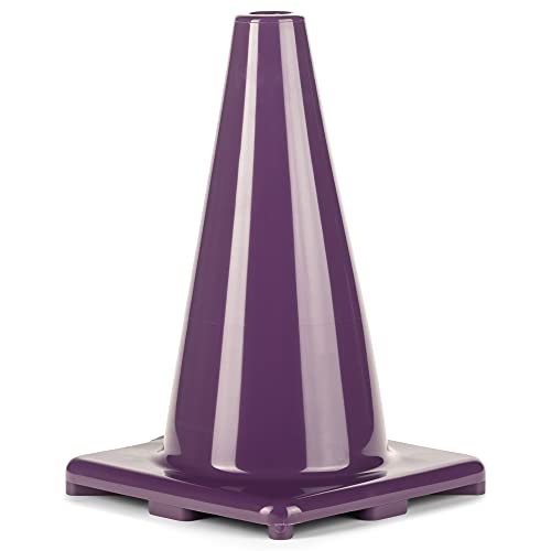 Champion Sports High Visibility Flexible Vinyl Cones for Sports Training, Agility Drills, Field & Gym Marking Sets - color: Purple, style: 12 Inch Cone (Single)