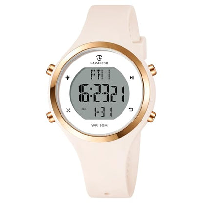 BEN NEVIS Watches for Women, Digital Sport Waterproof Chronograph Stopwatch - color: 08-OffWhite