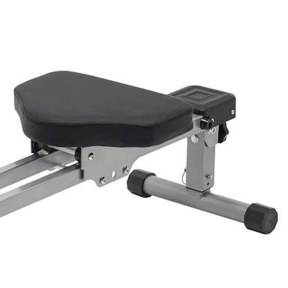 Rowing Machine, Hydraulic Rower Machine for Home, Foldable Rowing Exercise Equipment with LED Meter, 12 Levels of Resistance, Height Adjustable, 264.55 lbs Weight Capacity for Home Gym Use