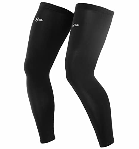 Tough Outdoors Leg Compression Sleeve - Leg Sleeves for Men & Women - Compression Calf Sleeves - Basketball Football Cycling - color: Black, size: Medium