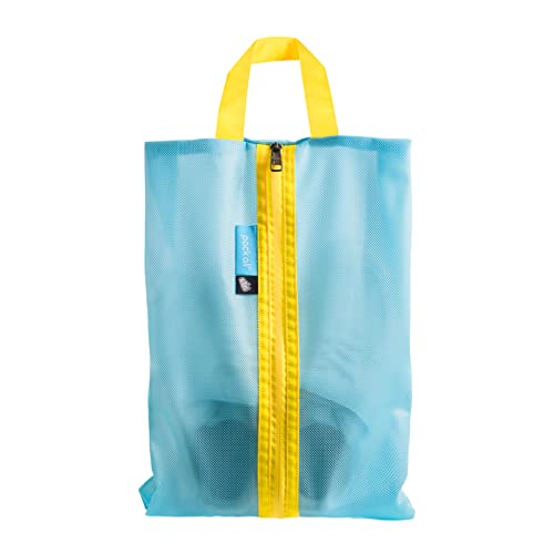 pack all Kids Shoe Bag for Travel, Water-Resistant Shoe Pouch for Sports - color: Blue