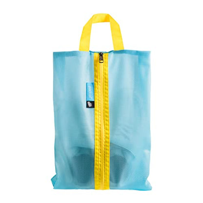 pack all Kids Shoe Bag for Travel, Water-Resistant Shoe Pouch for Sports - color: Blue