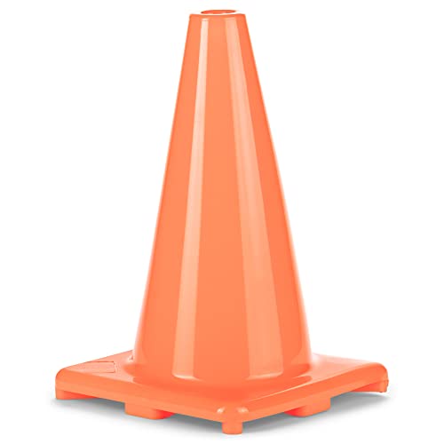 Champion Sports High Visibility Flexible Vinyl Cones for Sports Training, Agility Drills, Field & Gym Marking Sets - color: Orange, style: 12 Inch Cone (Single)