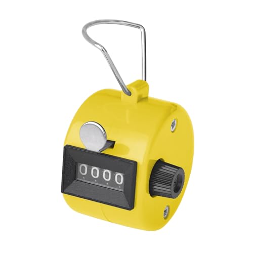 GOGO Handheld Tally Counter Plastic 4 Digit Palm Clicker - color: Yellow