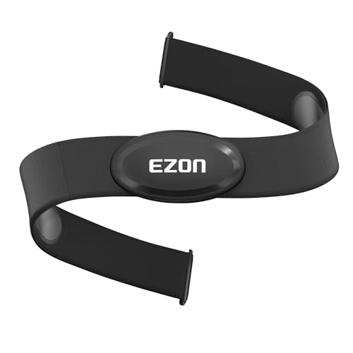 C009Pro Heart Rate Monitor Chest Strap with BLE 5.1& ANT+,HR Monitor Chest Sensor,Up to 400H Battery Life,Sitable for Running Cycling Gym,Compatible with Polar/Strava/Wahoo/Peloton - color: Classic Black