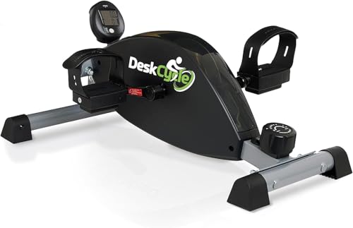 DeskCycle Under Desk Bike Pedal Exerciser - Stationary Bikes for Home & Office - Standard and Adjustable Height Versions - size: Adjustable Height, style: Black