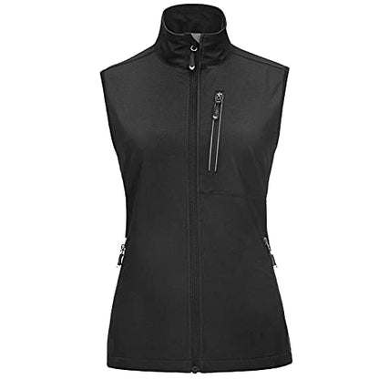 33,000ft Women's Lightweight Running Vest with 6 Pockets for Travel Golf - color: Black-1, size: XX-Large