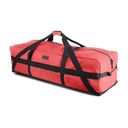 Fitdom 106L 45" Extra Large Heavy Duty Equipment Travel Storage Duffle Bag - color: Red