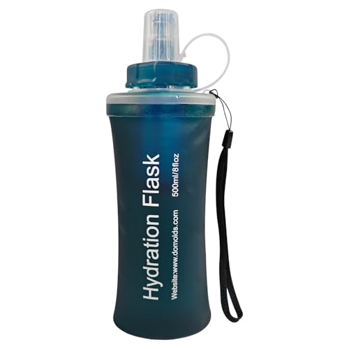 500ML Collapsible Water Bottle with Filter for Hiking, Camping & Travel - TPU Soft Flask, 0.1 Micrometer Hollow Fiber Membrane for Clearer, Better Tasting Outdoor Water(Hunter Green) - color: Hunter Green-500ML