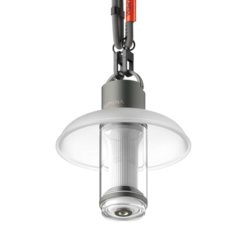 LUMENA M4 Portable LED Lantern | Rechargeable Camping Light, Water-Resistant, 3350mAh Battery, Adjustable Brightness & Modes, Magnetic, Durable for Outdoor & Emergency Use (Platinum Khaki) - color: Platinum Khaki