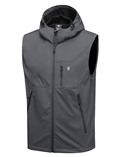 Little Donkey Andy Men's Lightweight Golf Vest Outerwear - color: Hooded Gray, size: XX-Large