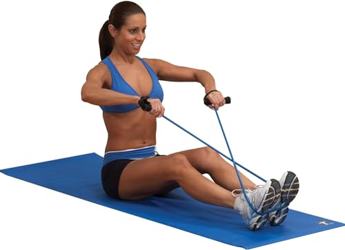 Body-Solid Tools Medium Resistance Tube Bands - Exercise Tubes for Workouts, Beachbody Fitness, Home Gym - Durable Resistance Tubing with Comfort Grip Handles - color: Green
