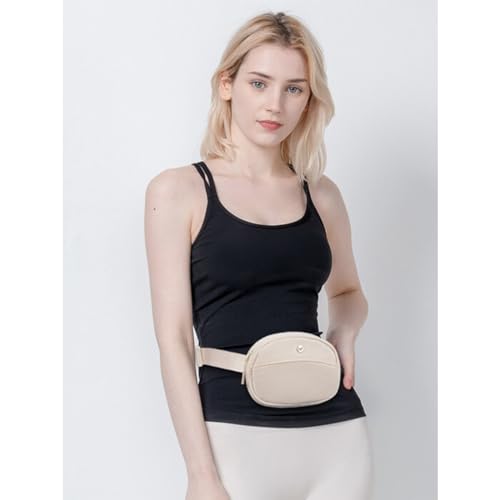 WESTBRONCO Fanny Packs for Women Men, Small Belt Bag Nylon, Lightweight Fashion Waist Packs, Mini Crossbody Bags with Adjustable Strap for Workout Running Traveling(Beige) - color: Beige-302