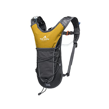 Teton Oasis/Trailrunner Hydration Backpack – Lightweight Water Pack with 2L/3L Bladder for Hiking, Running, Cycling, Biking 18L/22L Sizes – Sewn-in Rain Cover – Fits Men and Women - color: Honeycomb, size: 2 Liters