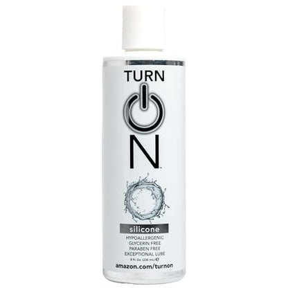 Turn On Silicone-Based Premium Personal Lubricant | Long Lasting Performance, Ultra Slick & Silky Smooth, Condom Safe Lube for Men, Women, and Couples, 8 fl oz - size: 8 Fl Oz (Pack of 1)