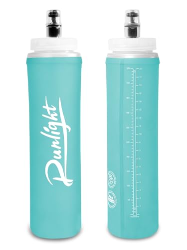 Runlight 500ml Soft Flask, 1 Pack TPU Easy Squeeze Sports Bottles,Running Vest, Leak Proof Folding Water Bottle for Hiking Cycling Climbing Jogging
