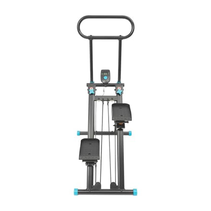 Stair Stepper Vertical Climber Machine with LCD Screen Compact Folding Cardio Exercise Climber Stair Climber for Living Rooms, Home Gyms, Apartments Foldable Design 300 lbs Capacity - color: Black