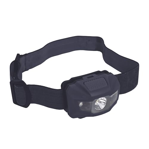 House of Marbles Adventurer's LED Headlamp, Super Bright Battery-Powered Head Torch with 4 Light Modes, 5 Adjustable Beam Angles and Head Strap for Camping, Hiking, Running and DIY