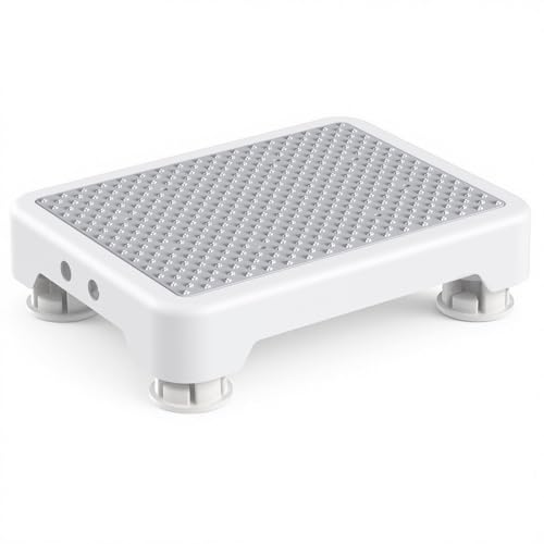 SOYO Mobility One Step Stool Platform for Adults & Elderly, White-Gray - color: White-gray