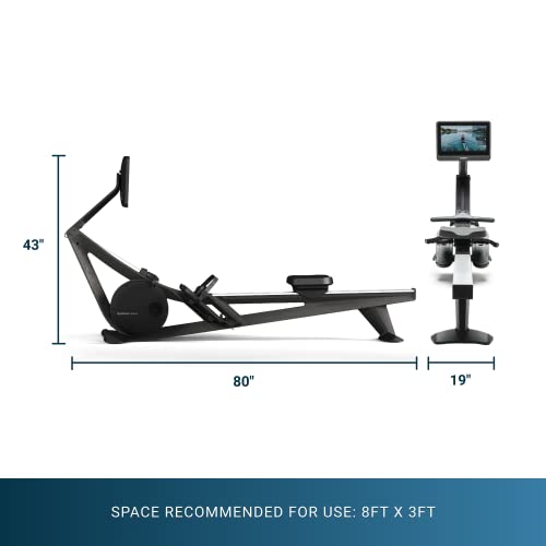 Hydrow Wave Rowing Machine with 16" HD Touchscreen & Speakers - Foldable | Live Home Workouts, Subscription Required - color: Pirate Black