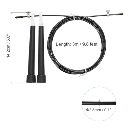 PATIKIL Speed Jump Rope, Adjustable Speed Skipping Rope Tangle-Free Fast Jump Rope with Storage Bag and Spare Parts - color: Black