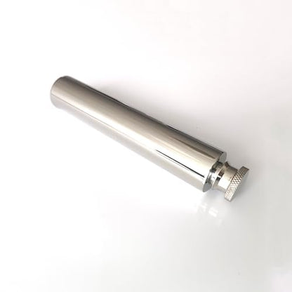 Stainless Steel 2oz Flat Bottom Tube Flask Mini Tube Drinkware Portable Cylindrical Hip Flask (Mirror Finish) - color: Mirror Finish
