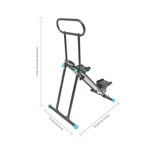 Stair Stepper Vertical Climber Machine with LCD Screen Compact Folding Cardio Exercise Climber Stair Climber for Living Rooms, Home Gyms, Apartments Foldable Design 300 lbs Capacity - color: Black